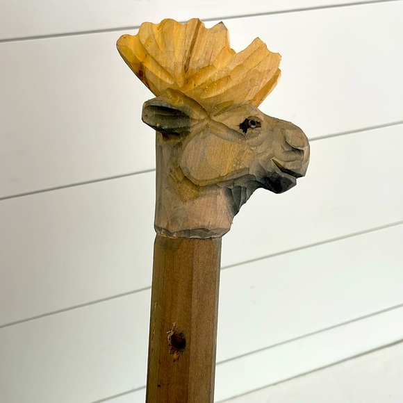 Hand Carved Wooden Walking Stick - Picture 9 of 16